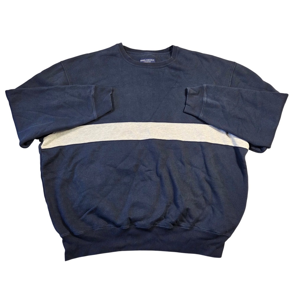Daniel Cremieux Mens XL Crewneck Sweatshirt Color block Pullover Retro Skater‎